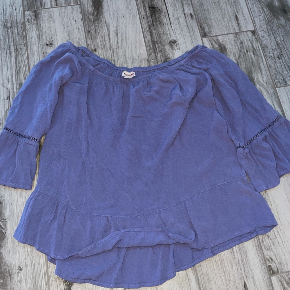 soft blue top